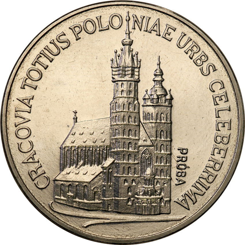 PRL. PRÓBA Nikiel 100 złotych 1981 Kościół Mariacki